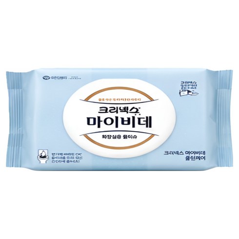 크리넥스 화장실용물티슈 마이비데 46매 휴대캡 유한킴벌리, 55g, 46개입, 1개