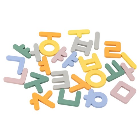 쏠앤샘 알파벳 한글 숫자 원목자석블럭, 1세트