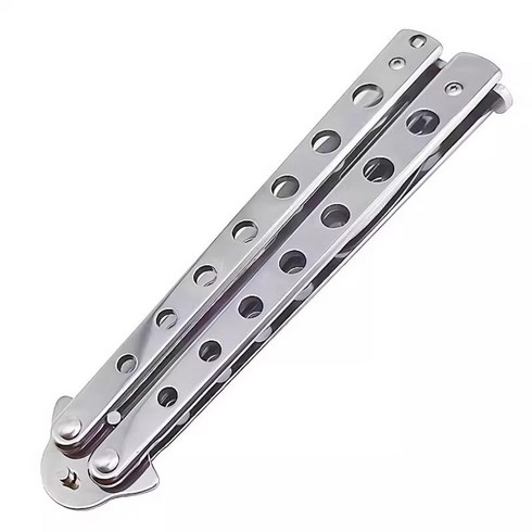 접이식 숟가 연습 도구 숟가락나비칼, 1개, 은색