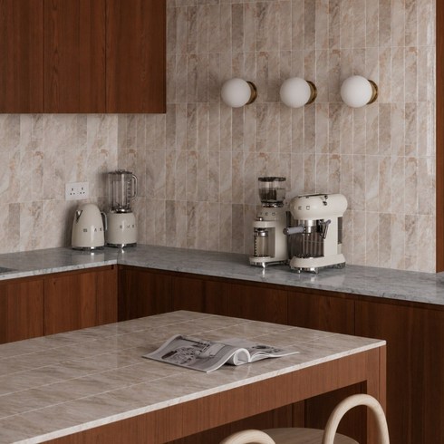 amyu 붙이면 끝! 3D 방수 주방 시트지 방수 3D 벽지 셀프 인테리어 5장, 마블 타일 (고급 인테리어)