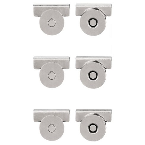 올리OLI 셀프 DIY 간편한 여밈 수선 가방 에코백 똑딱이 자석 단추, 3개, 모던 실버