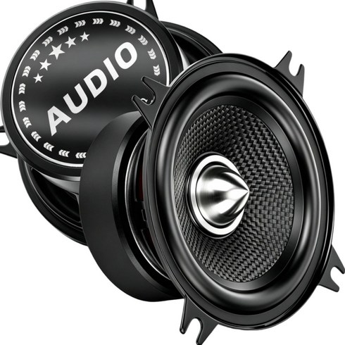 WdiYa 4인치 블랙 카본 파이버 미드레인지 HIFI 스피커 고출력 가정용 오디오 및 차량 튜닝에 적합-좌/우 2개 1셋트, 1박스, YS-425-028