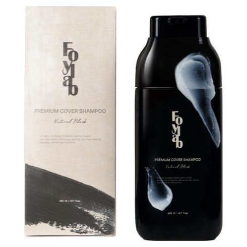 포이랩 새치커버 염색샴푸 (g/ml 겸용), 내추럴블랙, 3개, 240g