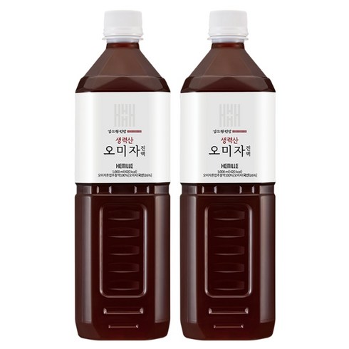 헤밀레 김소형 원방 생력산 오미자청 문경 엑기스, 1L, 1개입, 2개