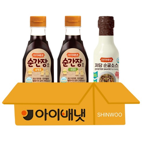 [아이배냇]아기 이유식 순간장 국물용1+비빔용1+순굴소스, 610g, 저당 굴소스+간장(비빔용+국물용)