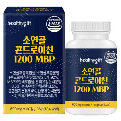 [런칭 특가] 소연골 콘드로이친 1200 MBP 식약처 HACCP 인증 보스웰리아 추출물 부모님 선물, 60정, 2개
