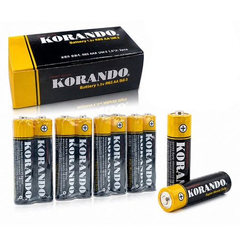 코란도 AA R6 배터리 1.5V 건전지, 1개, 8개입