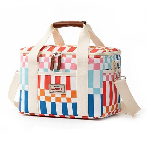 하루꿈 15L 대용량 보냉백 보냉가방 피크닉 캠핑 쿨러백 도시락 가방PH-ST2607-B1, 체크, 1개