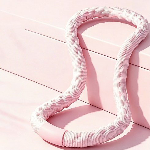 믹스알리 쿨링 스프링 훌라후프 허리라인 슬림업 뱃살 관리 다이어트 홈트레이닝 운동기구, C 분홍색, 1개, 1kg