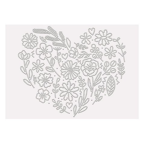 다양한 디자인 유리 핫픽스 라인석 아이론 온 의류 액세서리 옷 가방 바지 장식 297x210mm, 하트