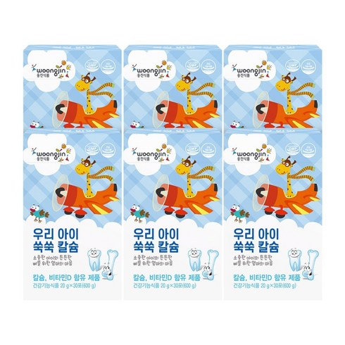 웅진 우리 아이 쑥쑥 칼슘 젤리 30p, 600g, 6개
