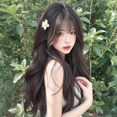 뷰티레벤 자연스러운 여성 웨이브 긴머리 통가발, 1개, 블랙브라운