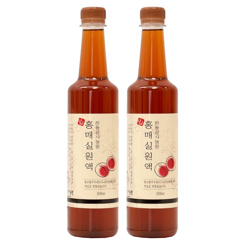 하동감사농원 홍매실원액, 500ml, 2개