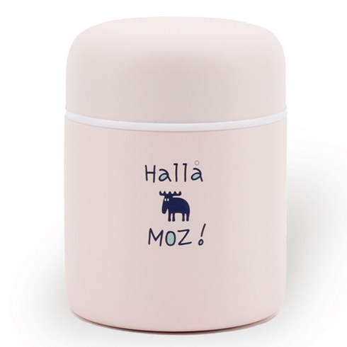MOZ 스웨덴 316 스텐 미니 푸드자 보온 도시락 이유식 죽통 어린이 보온도시락, 1개, 300ml, 베이비핑크