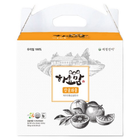 하효맘 제주 감귤과즐 선물세트, 960g, 3개