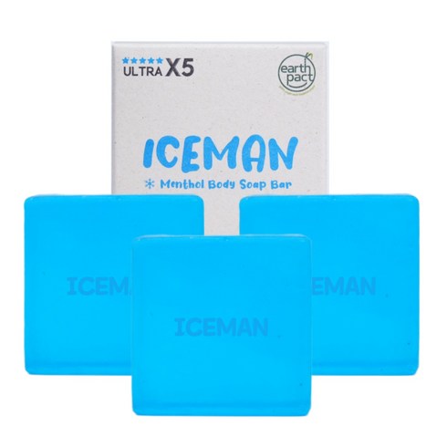 아이스맨 울트라X5 멘톨비누 시원한 바디워시 올인원비누 면도비누 군인선물, 120g, 3개입