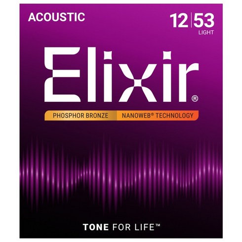 엘릭서 팩토리벌크 기타줄 일렉기타 통기타 통기타줄 일렉기타줄 ELIXIR, 통기타 16052 (라이트), 1개