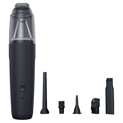 SmartGo 무선 2in1 핸디 청소기 휴대식 청소기 차량 가정 겸용 미니 청소기 흡입 & 에어건 2in1, 블랙