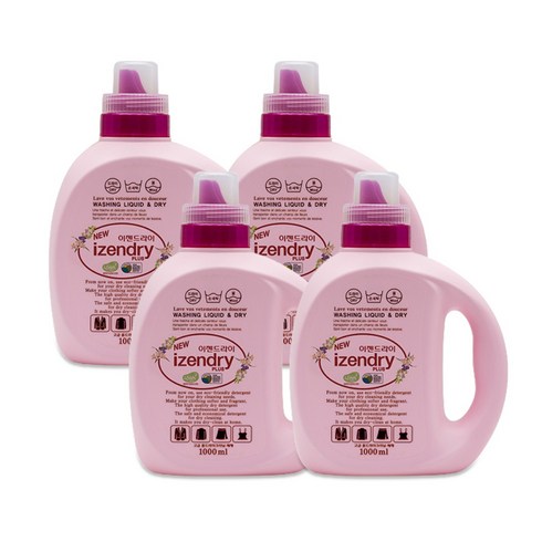 세제혁명 이젠드라이 플러스 세제 본품, 1L, 4개