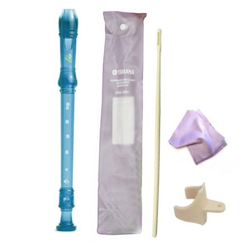 [정품] 야마하 소프라노 리코더 YRS-20G 풀세트 저먼식, 1세트, YRS20GB 블루 풀세트