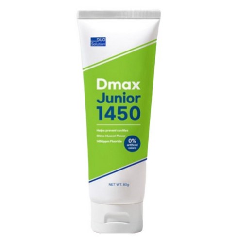 듀오솔루션 디맥스 주니어 1450ppm 고불소 어린이 치약 (샤인머스켓향), 4개, 80g