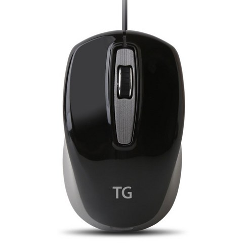 TG-M500U 무소음 인체공학 유선마우스 최적의 무소음 클릭감 블랙