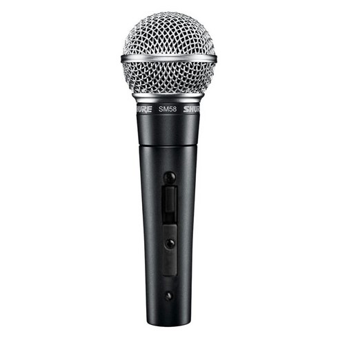 SHURE SM58 SK 슈어 유선 마이크+5M 케이블+마이크 홀더 포함 (스위치있음), 혼합