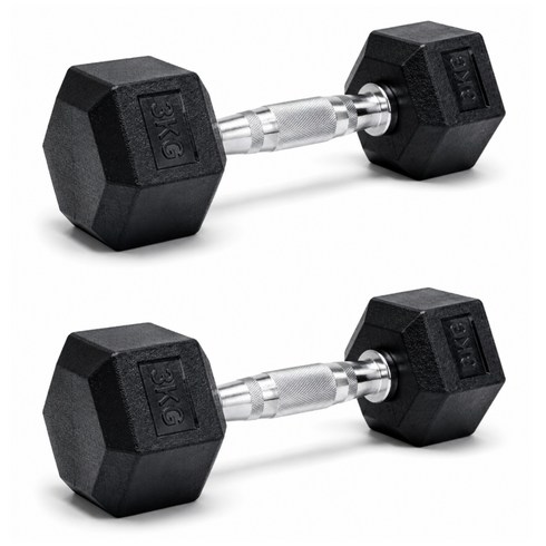 드래곤핏 홈짐 PEV 헥사곤 덤벨 헬스장 육각 아령, 2개, 3kg