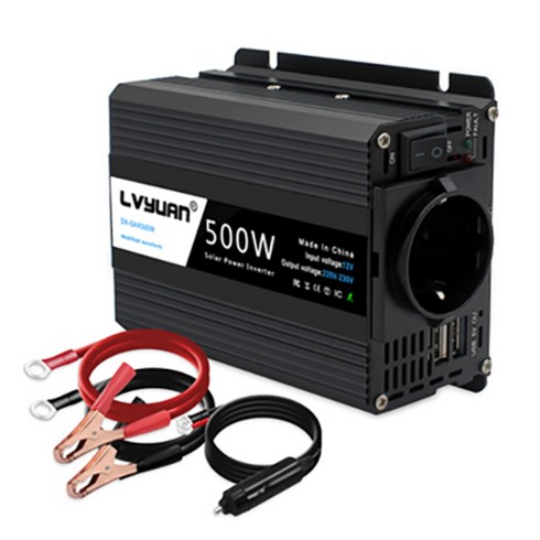 루앤 차량용 인버터 유사계단파 자동차 시가잭 충전기 500W 12V, 1개