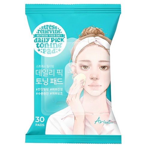 [비건뷰티] 아리얼 데일리 픽 토닝패드 57g, 30매입, 1개