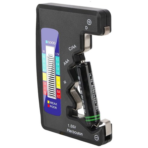 BT-886 배터리 테스터 C D 9V AA AAA 1.5V 호환 블랙, 1개