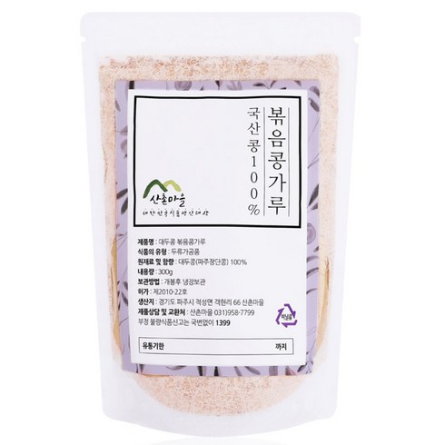 산촌마을 볶은 콩가루, 4개, 300g