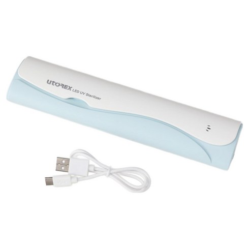 유토렉스 블라썸 UV-C 휴대용 칫솔살균기 UTC-32, 아쿠아블루