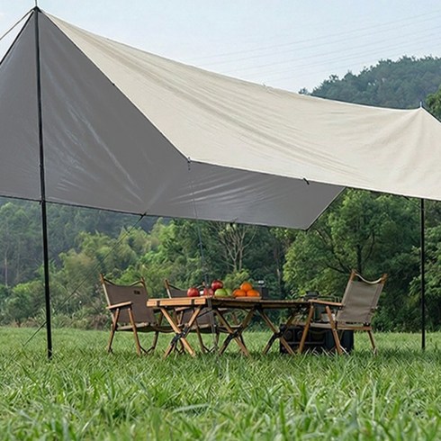 KAIROS OUTDOOR캠핑 타프 아웃도어 대형 실버코팅 줄의 색상 랜덤으로 발송됩니다, F-3X4