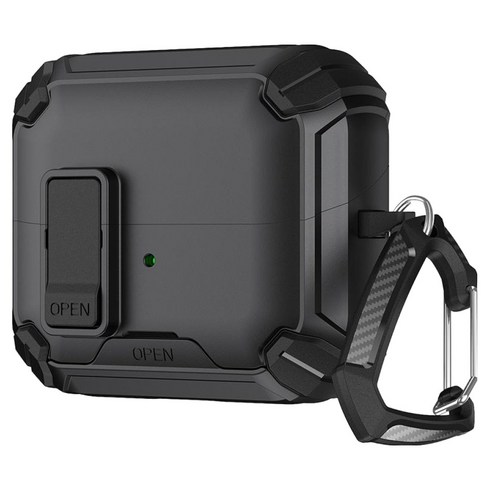 XDcase 갤럭시 버즈3 / 버즈 3 프로 / 버즈 3 FE 다기능 자석 이어버드 케이스 보이지 않는 홀더 포함, 1개, 검정, 갤럭시 버즈3 / 3 프로 / 3 FE