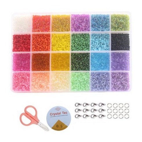 풀문 비즈팔찌 반지 만들기 키트 비즈공예재료 비즈 2mm 3mm 영롱 C type, 기본, 1개