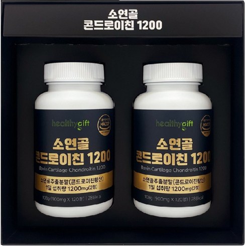 소연골 콘드로이친 1200 식약처 HACCP 인증 보스웰리아 우슬 추출분말 함유 대용량 부모님 선물, 120정, 2개