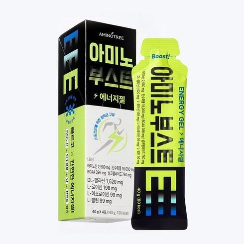 러닝 밸런스 에너지젤 아미노부스트 탄수화물 실크 아미노산 전해질 당 포함 된 헬스 사이클 배드민턴 탁구 마라톤 스포츠 특화 영양제, 4개, 40g
