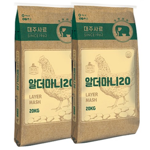대주 알더마니20 산란중기 대용량 닭 병아리 사료, 2개, 20kg