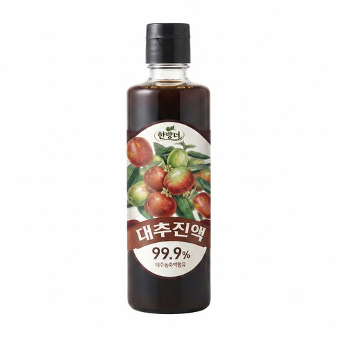 [국산] 대추진액 99.9% 설탕 무첨가 임신 비염 감기 농축 추출한 깔끔한 대추차, 500g, 1개