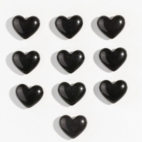 84x84 블랙 하트 냉장고 현관문 인테리어 자석 마그네틱, 블랙하트10p