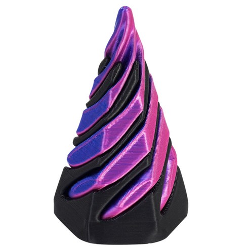 불가능한통과 피젯 퍼즐 3D프린터, 육각뿔 5.5cm, 레인보우 퍼플블루 (P023), 1개