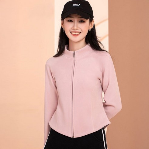MERAKA 여성 슬림핏 기모 스포츠 집업 자켓 운동복 요가 러닝 필라테스점퍼