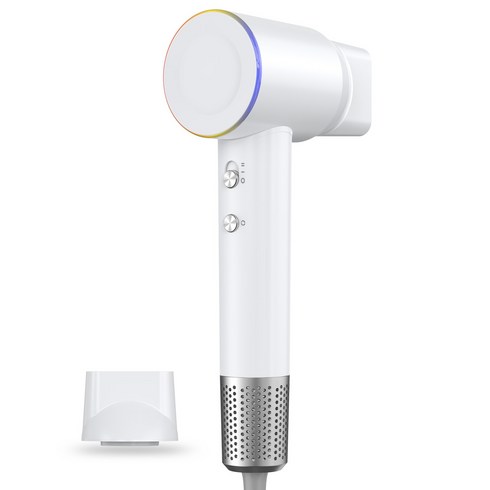 Rotima 초고속 헤어 드라이기 1600W 고출력 저소음 가정용 휴대용 미니 드라이기, 화이트, GF-09
