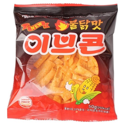 이브콘 불닭맛 옛날과자 옥수수스낵, 4개, 50g
