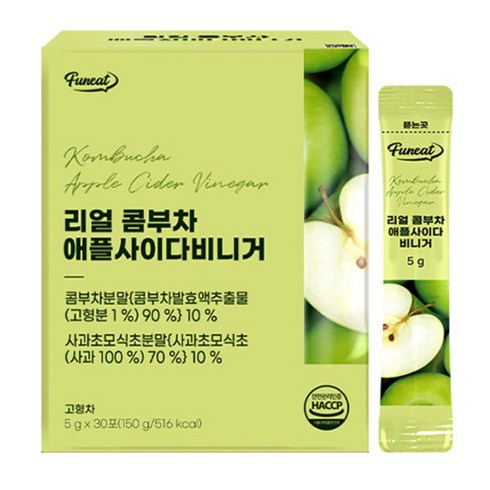 퍼니트 리얼 콤부차 애플사이다비니거, 5g, 30개입, 3개