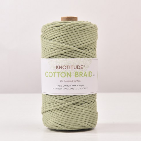 3mm 고급 마크라메실 순면우동사 100m 네트백 스트링 컬러우동실 코튼 브레이드 색실, 39-L.Olive