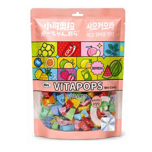 정품 샤오커오라 캔디 베트남 사탕 간식 무설탕 알사탕 개별포장 비타민C, 500g, 3개