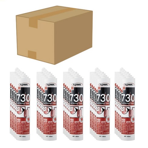 탑씰 730 내열용 적색 실리콘 실란트 300ml 노즐포함, 25개