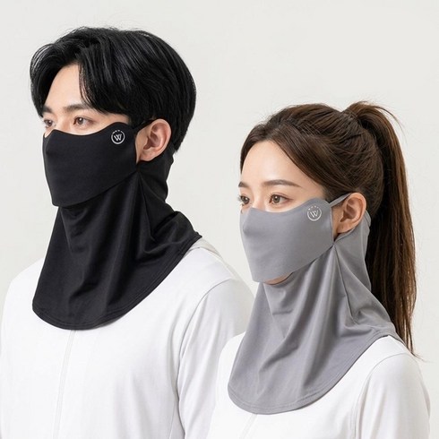 NUNUHANA 여름 냉감 자외선 차단 마스크 골프 안면 목 가리개